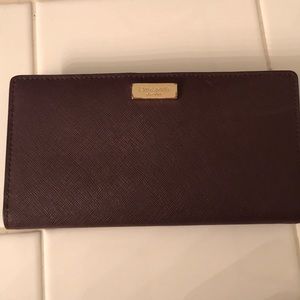 Kate Spade wallet in mulled wine